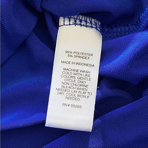 Express Blouse Royal Blue Sleeveless Small Office Preppy Bright Classy - Picture 8 of 11